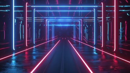 Neon Lights Tunnel