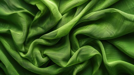 Fototapeta premium Background of green fabric texture