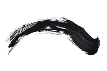 Elegant black brush stroke isolated on transparent background. perfect for modern design, abstract art, and creative projects.