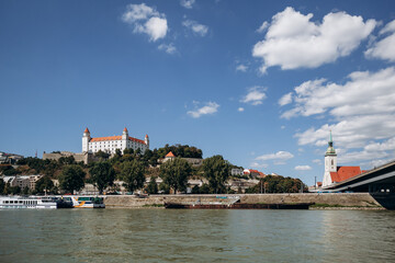 View of the center of Bratislava from the Danube