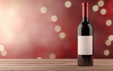 Fototapeta premium Personalized wine bottle with custom label, festive occasion, 3D illustration