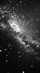 Milky Way galaxy in black and white starscape