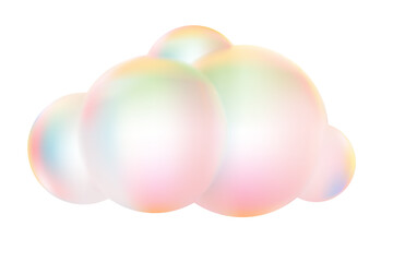 Clouds Sky isolated on White background.Pastel 3d Soft round cartoon fluffy cloudy icon,Vector illustration nature design geometric shapes for Games,Animations,Nursery element fantasy