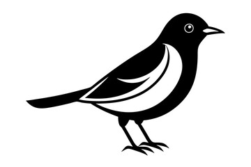 A minimalist Siberian bird vector art illustration