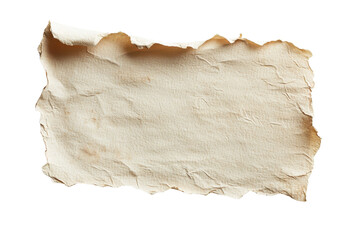 Old, blank parchment paper with torn edges. Suitable for historical documents, vintage designs, and antique backgrounds.