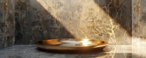 Design a podium mockup with a polished, glossy finish.