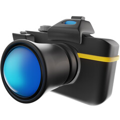 3D Render of a Camera, Ideal for Photography, Media, or Travel-Themed Designs. Clipart for Technology, Photography Equipment, and Creative Projects.