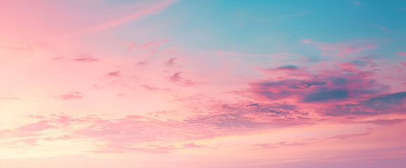 Obraz premium colorful sky at sunset or sunrise ,Abstract nature background ,Gradient color Sky texture ,Beautiful Sky and Cloud with pastel color background on sunshine day