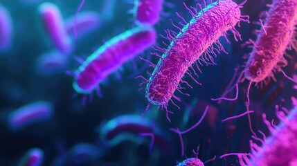 Digital germs with clear copy space for educational content