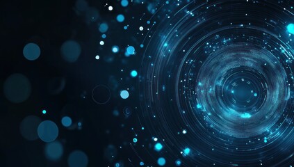 Obraz premium Abstract Blue Circular Background