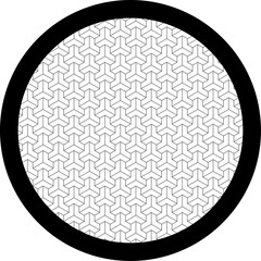 Large circular repeat pattern with a separate border and a transparent background
