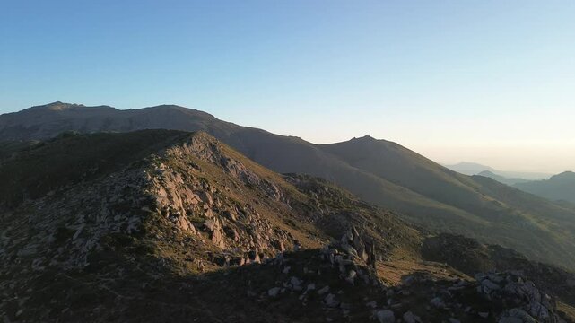 Sunrise in Corsican mountains