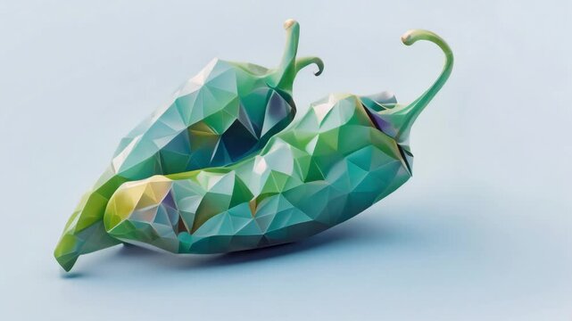 green chili low poly isometric art 3d art station concept art high detail art behance ray tra