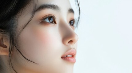 Beautiful Asian woman with clear skin.