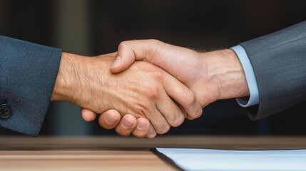 Obraz premium Close-up of hands signing a partnership deal to facilitate business expansion, Business Development, Entrepreneurial Collaboration