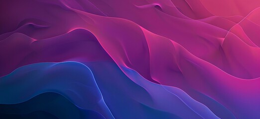 Obraz premium A pink and purple gradient background with curved paper edges, simple shapes, and soft curves in the style of minimalist style, emphasizes simplicity, elegance through color harmony, visual aesthetic 