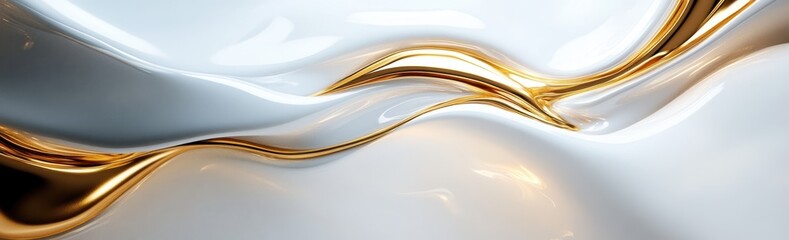 Obraz premium A Theme, white-themed background with subtle gold accents and smooth curves for a luxurious, clean look 