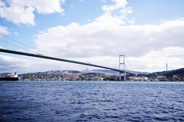 Fototapeta premium The Second Bosphorus Bridge or Fatih Sultan Mehmet Bridge, Istanbul