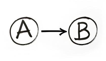 Moving from point A to point B and overcoming obstacles. Business problem solving and creative business solutions or life throws you curve balls to over come.  isolated on white background