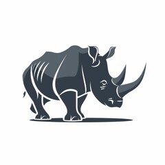 Fototapeta premium Rhino logo design with vector concept on white background