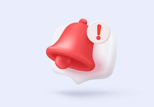 3d red danger attention for help or emergency notice alert on rescue warning. loud alert important for security urgency concept. 3d warning urgent buttons icon vector render illustration