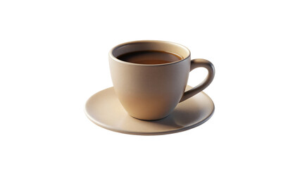 Obraz premium Isolated cup filled with dark coffee, perfect for a morning caffeine fix
