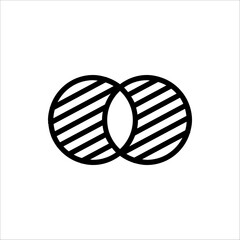 Venn diagram icon. Venn diagram vector illustration from Analytics collection. vector illustration isolated on white background.