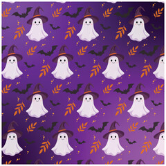 seamless pattern with ghost