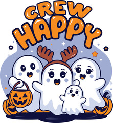 Halloween Party Cute Ghost Funny Halloween t-shirt design