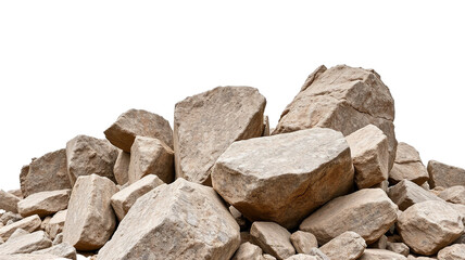pile of rocks, transparent background