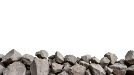 pile of rocks, transparent background