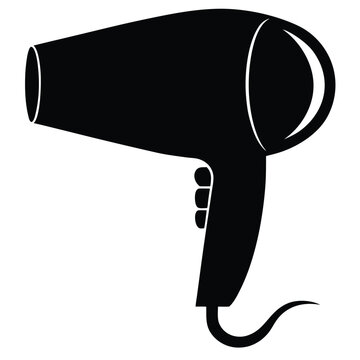 recommend clip art: Black Hair Dryer Silhouette Vector.