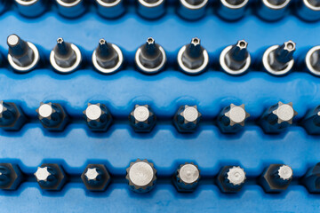 Socket wrench toolbox isolated on white background 