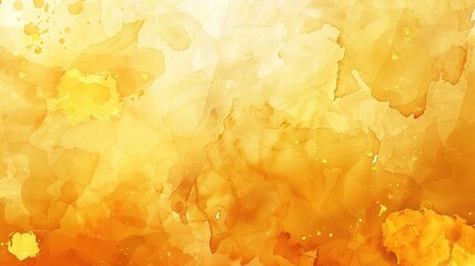 A magnificent texture of a golden watercolor forms a captivating background. The golden hue shimmers and glows, creating a luxurious and warm feel. The texture is rich and unique, with the watercolor 