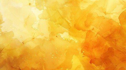 A magnificent texture of a golden watercolor forms a captivating background. The golden hue shimmers and glows, creating a luxurious and warm feel. The texture is rich and unique, with the watercolor 