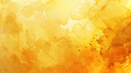 A magnificent texture of a golden watercolor forms a captivating background. The golden hue shimmers and glows, creating a luxurious and warm feel. The texture is rich and unique, with the watercolor 