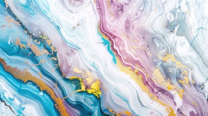 A captivating texture of marble forms a colorful background. The marble shows unique patterns and swirls, with a variety of colors blending together. This background has a rich and luxurious feel, wit