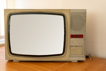 Old TV background. Vintage television