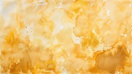 A magnificent texture of a golden watercolor forms a captivating background. The golden hue shimmers and glows, creating a luxurious and warm feel. The texture is rich and unique, with the watercolor 