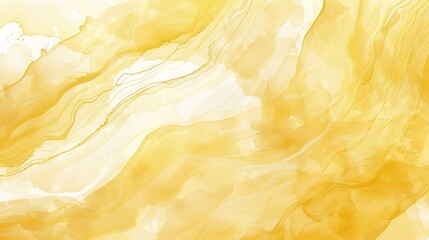 A magnificent texture of a golden watercolor forms a captivating background. The golden hue shimmers and glows, creating a luxurious and warm feel. The texture is rich and unique, with the watercolor 