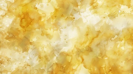 A magnificent texture of a golden watercolor forms a captivating background. The golden hue shimmers and glows, creating a luxurious and warm feel. The texture is rich and unique, with the watercolor 