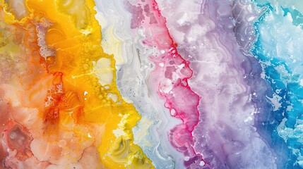 A captivating texture of marble forms a colorful background. The marble shows unique patterns and swirls, with a variety of colors blending together. This background has a rich and luxurious feel, wit