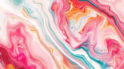 A captivating texture of marble forms a colorful background. The marble shows unique patterns and swirls, with a variety of colors blending together. This background has a rich and luxurious feel, wit