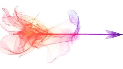 an arrow with light painting background