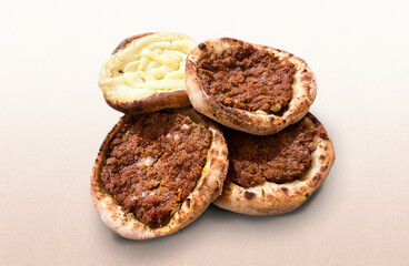 Delicious arabic esfiha presenting traditional savory pastry from lebanon