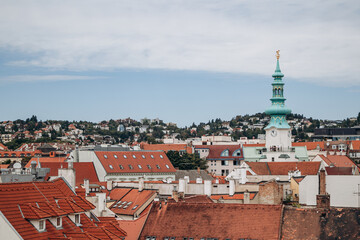 Obraz premium View of Bratislava rooftops from Old Town hall tower