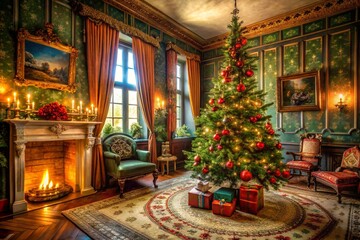christmas tree with christmas decorations