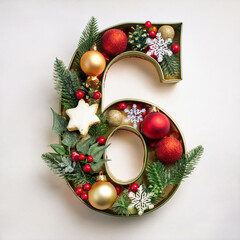 Number in Christmas theme