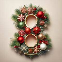 Number in Christmas theme