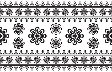 Aztec geometric ethnic black and white seamless pattern. Vector illustration design for decorative works, fabric, textile, printing, background, carpet, wallpaper, clothing, wrapping, Batik